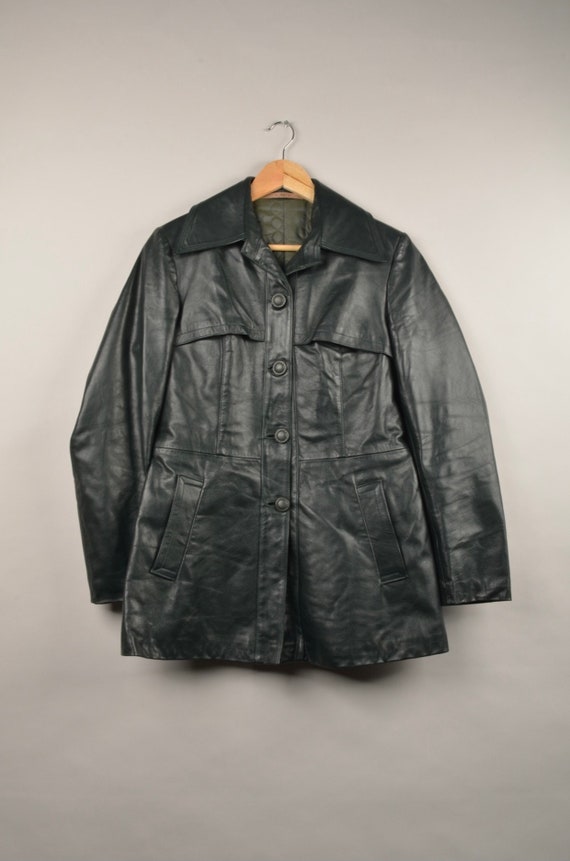 vintage 70s dark green retro jacket,vtg 70s jacket