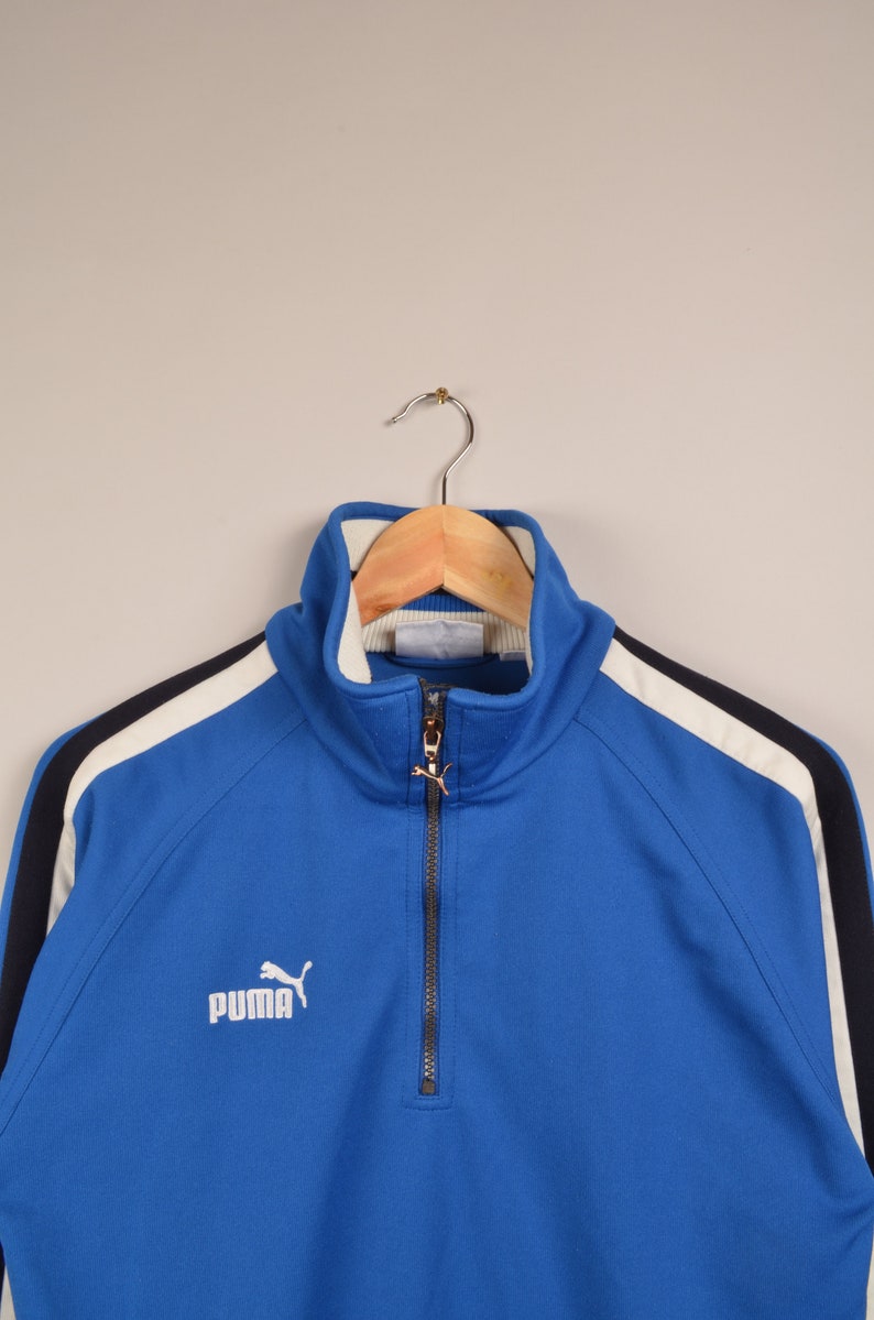 vintage puma blue track jacket, puma windbreaker, vtg puma , puma colorful track jacket,vintage unisex,vintage track jacket, vintage sweater image 2