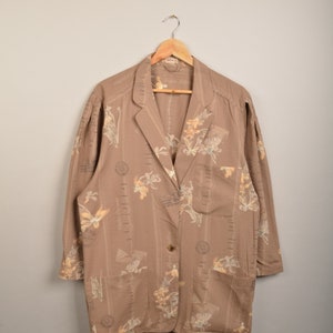 vintage flower print blouse, paint artsy shirt, vintage crazy pattern 90's shirt, 90's blouse,picasso style,button down shirt