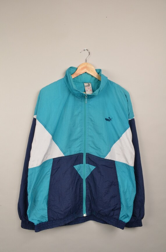 Vintage Puma Track Jacket, Puma Windbreaker, Vtg Puma , Puma Colorful Track Jacket, Vintage unisex,vintage Track Jacket, Vintage Sweater,L