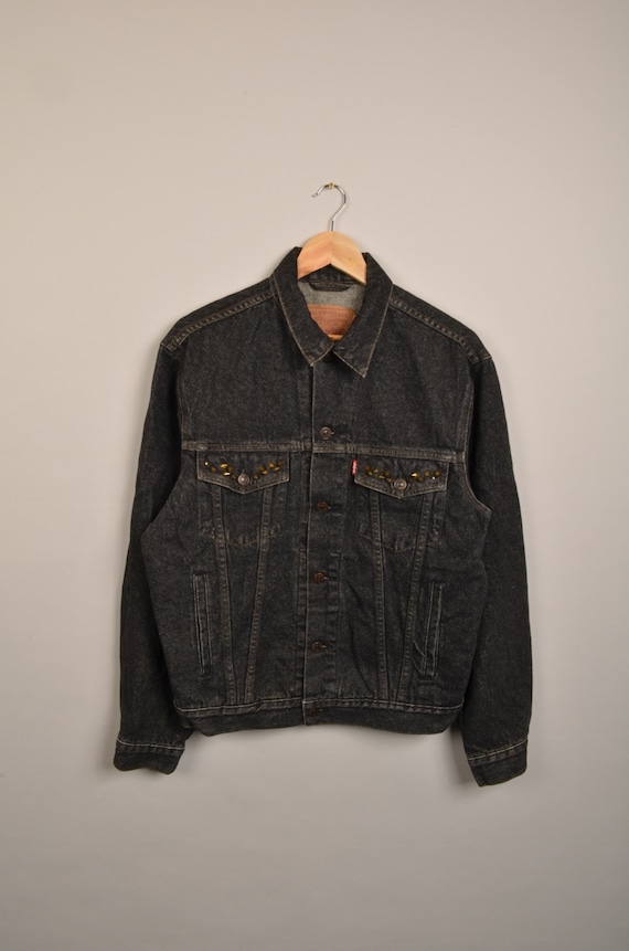 Vintage Levis Denim Jacket, Black Levis Jacket, Denim Art,levis