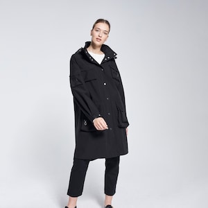 Impermeable unisex Marila en color negro - Material reciclado