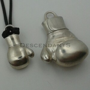 Boxing glove, silver glove, silver necklace, gloves, boxing, MMA, UFC, Kick Boxing, (available only the big one)