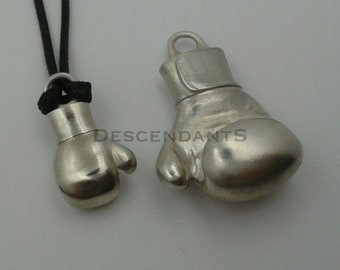Boxing glove, silver glove, silver necklace, gloves, boxing, MMA, UFC, Kick Boxing, (available only the big one)