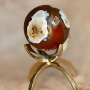 Genuine Carnelian Crystal Sphere – Healing Stone for Energy, Creativity & Motivation | Polished Carnelian Gemstone Orb - 48mm