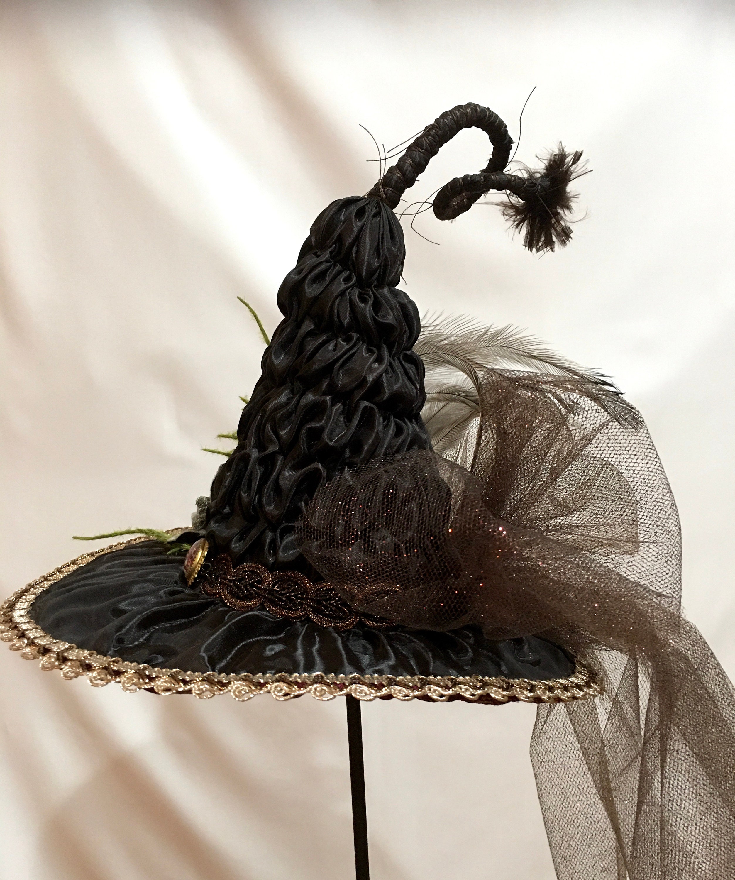 Victorian Witch Hat Fascinator by Karen Steinkraus Mini Witch | Etsy