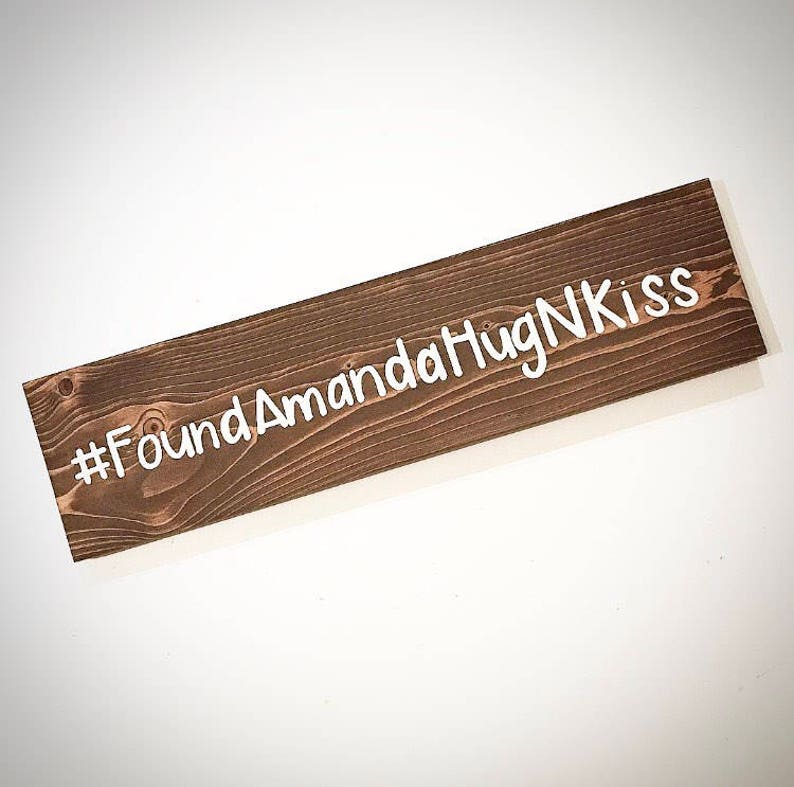 Custom Wood Wedding Hashtag Sign Custom Wood Signs Etsy
