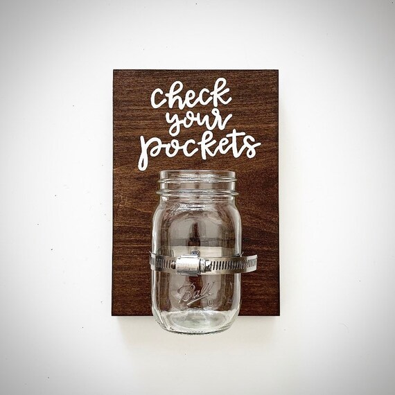 Custom Wood Laundry Room Jar Sign Lost & Found Jar Sign Etsy