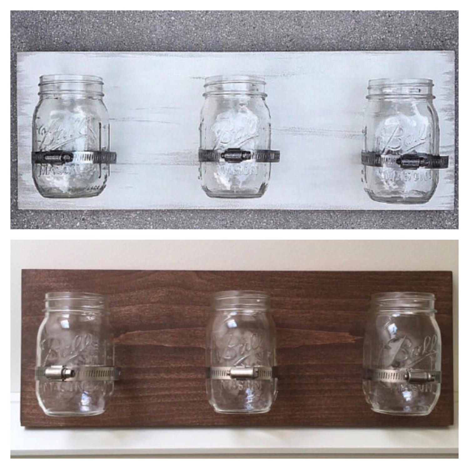Wood Mason Jar Holder 20x7.5 Wood Toothbrush Jar Holder Etsy