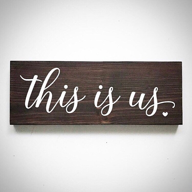 This Is Us Sign Handcrafted 5.5x15 Wood Family Sign Family Etsy