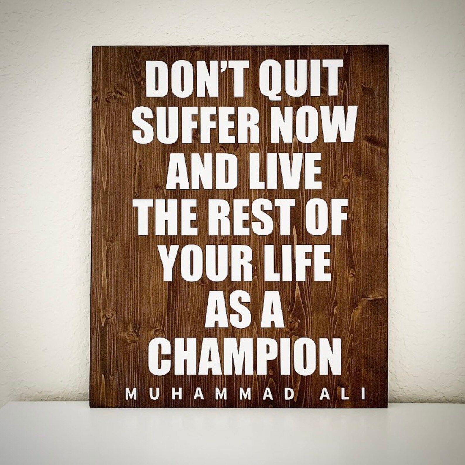 Custom Wood Sports Quote Sign Handcrafted 20x24 Muhammad Ali Etsy
