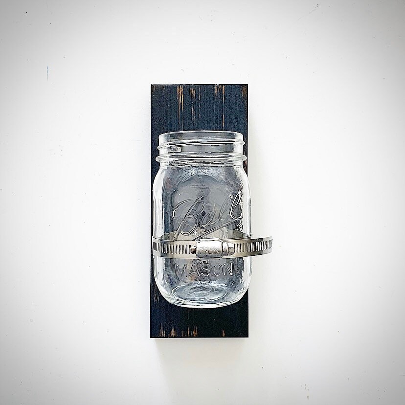 Mason Jar Toothbrush Holder Mason Jar Holder Wall Storage Etsy
