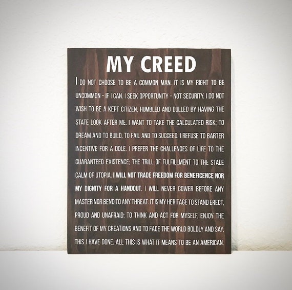 Custom Wood My Creed Sign 16x20 Handcrafted Wooden Saying I Etsy etsy