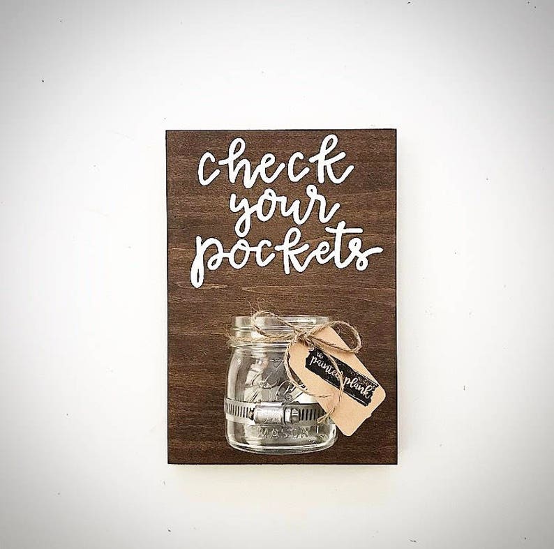 Custom Wood Laundry Room Jar Sign Lost & Found Jar Sign Etsy