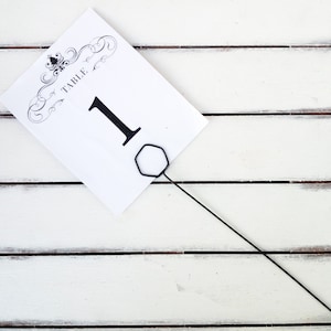 Porte numéro de table polygone, titulaire de la carte géométrique, bâtons de porte le numéro hexagone fil, stands de Menu, décor de table de fête mariage, détenteurs de la carte