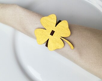 Lucky Charm Shamrock Napkin Ring - Add a touch of Irish magic to your table, four leaf clover, st patrick