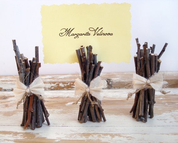 Table Number Holder 30 Wooden Sticks Rustic Wedding Table Stand