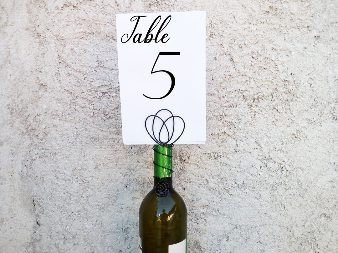 Table Number Holder, Clam Wedding Table Decor, Bottle Wine Number ...