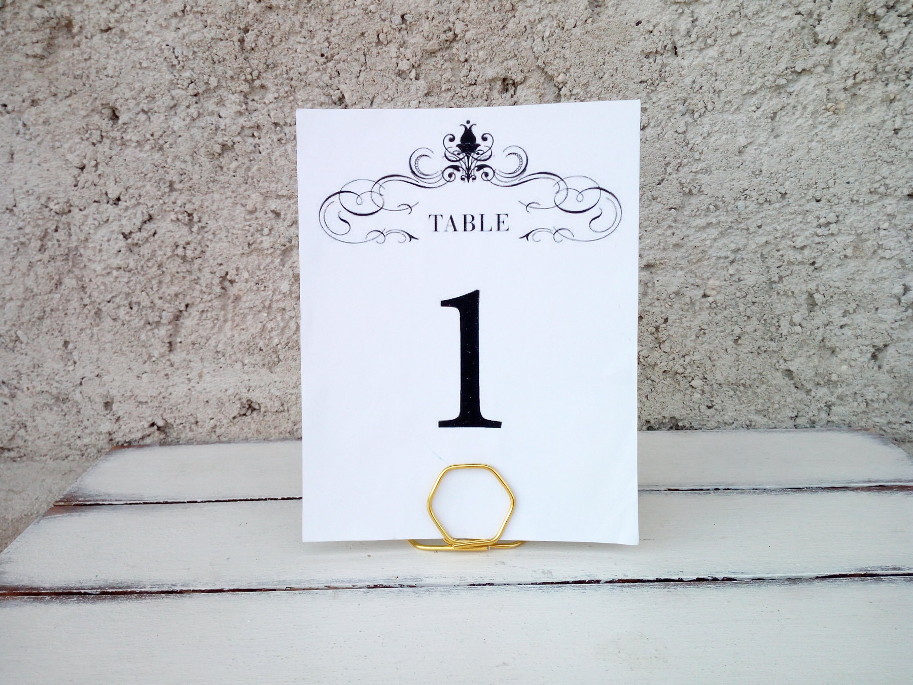 Table Number Holder, Menu Stand, Boho Wedding, Polygon, Hexagon, Gold ...
