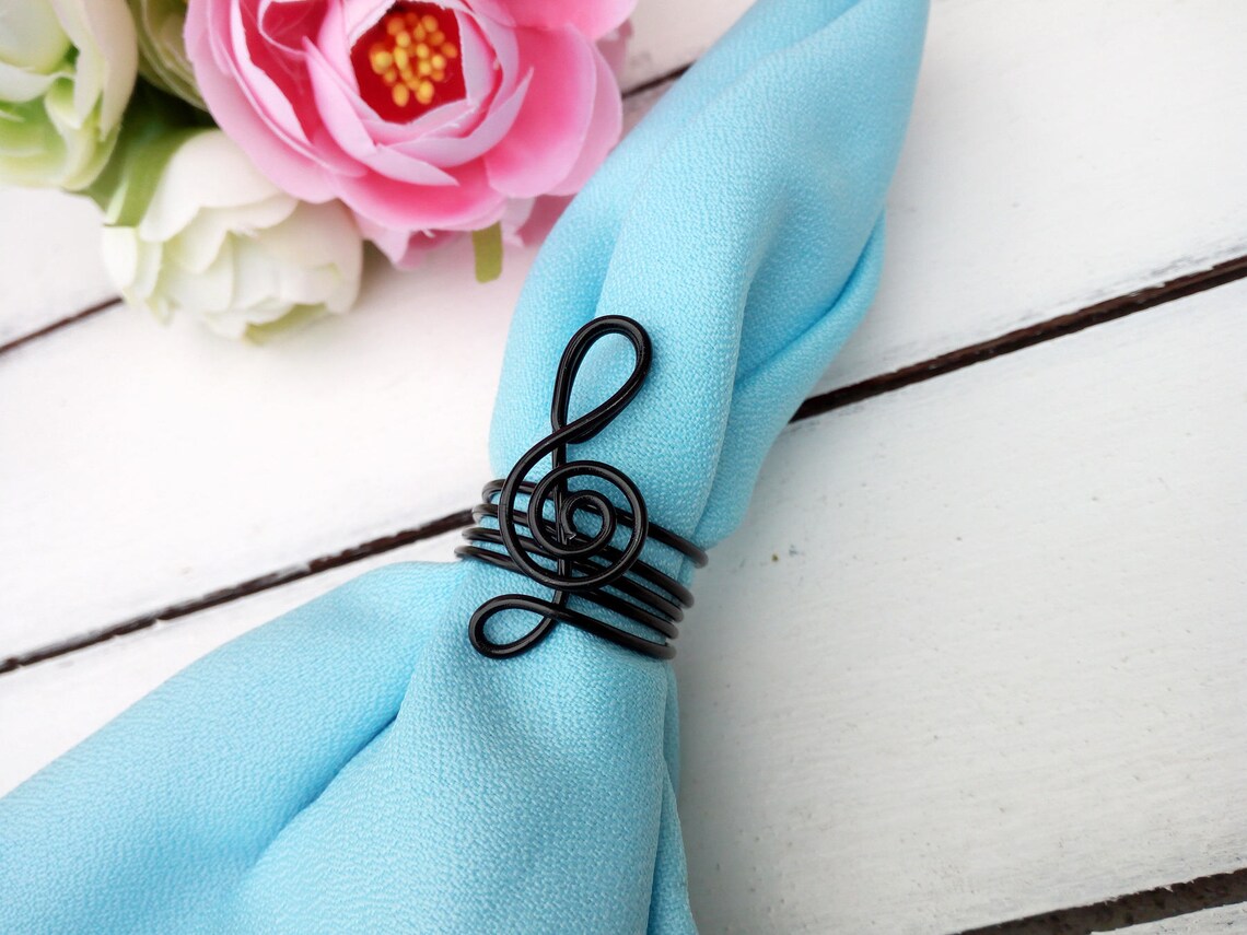Clef place card holder Napkin ring holder Name tag holder Etsy