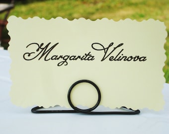 Titolare della carta posto, porta-etichetta, cartellino porta nome, nozze centrotavola, titolare della carta di Escort, supporti da tavolo matrimonio, partito posto soggiorno