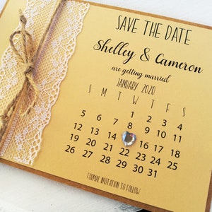 Save the date cards, Wedding invitations, Save the date cards and envelopes, Rustic save the date no picture, Wedding invite, Custom, Lace image 6
