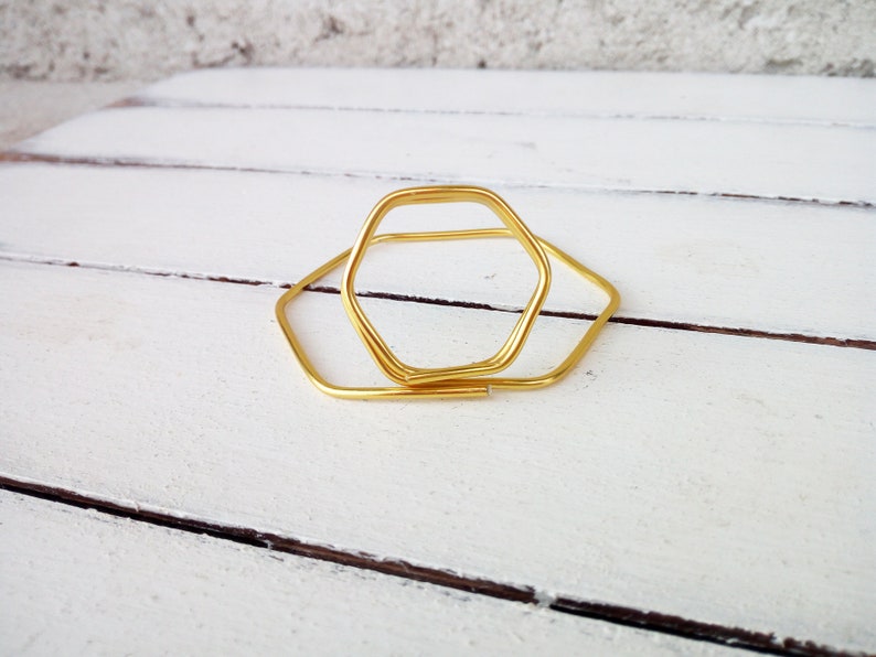 Gold Table Number Holders Polygon Hexagon Menu Stand Boho Etsy Norway