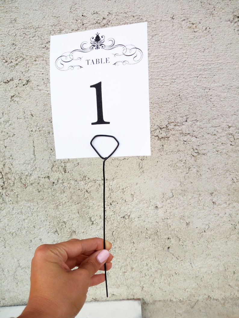 Diamond Table Number Holder Geometric Card Holder Wire Etsy