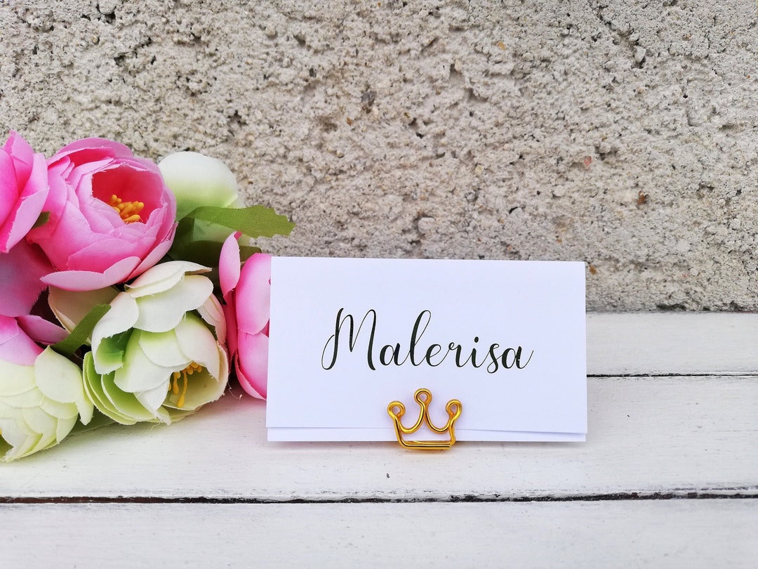 Crown Place Card Holder, Gold Place Card Holder, Rose Gold Escort Card