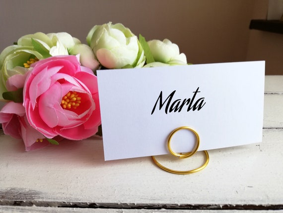 Rose gold place card holders discount
