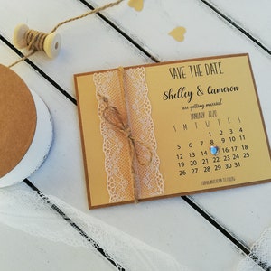 Save the date cards, Wedding invitations, Save the date cards and envelopes, Rustic save the date no picture, Wedding invite, Custom, Lace image 5