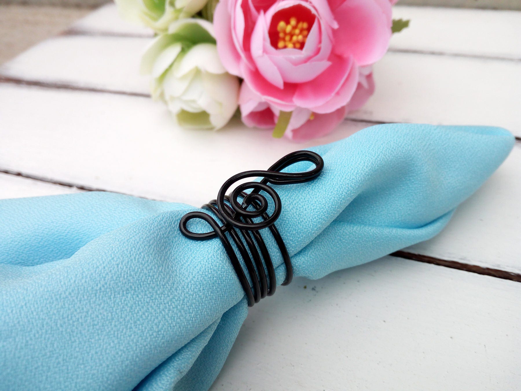 Clef place card holder Napkin ring holder Name tag holder Etsy