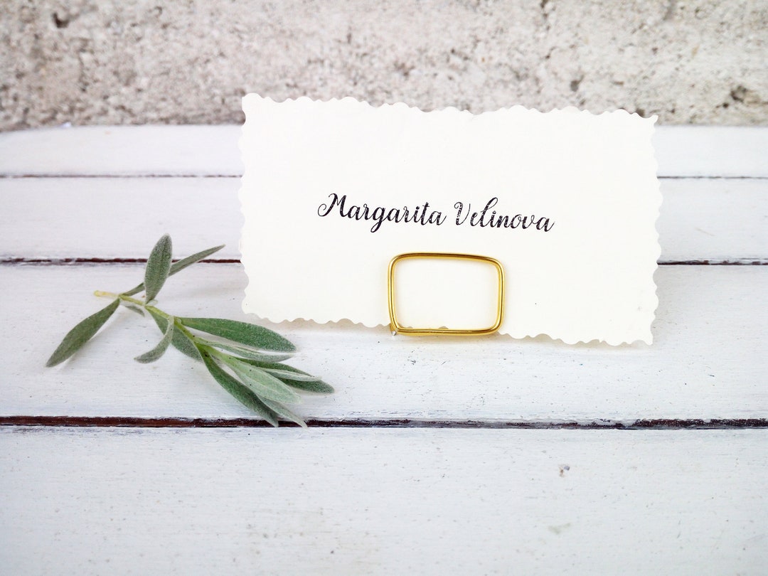 Place Card Holder, Gold Place Card Holder, Silver Card Holder, Black