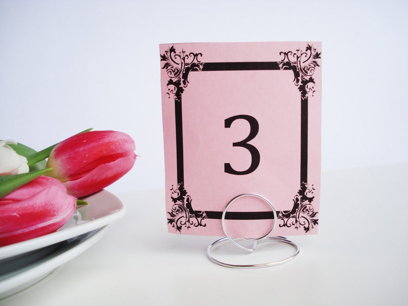 Table Number Holder Menu Card Holder Number Holders Card Etsy