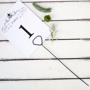 Diamond table number holder, Geometric card holder, Wire number holder sticks, Menu stands, Wedding party table decor, Card holders