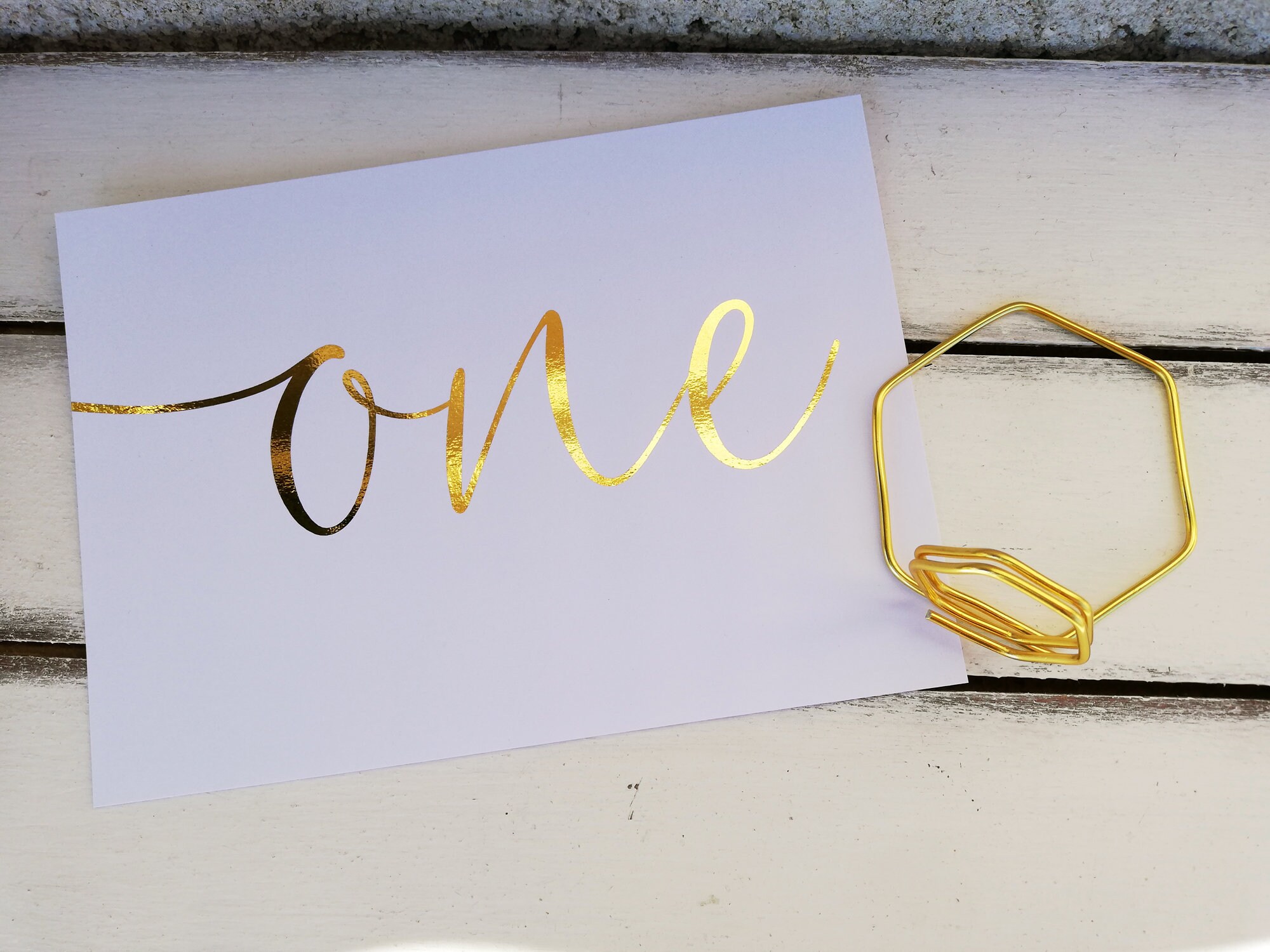 Gold Table Number Holders Polygon Hexagon Menu Stand Boho Etsy