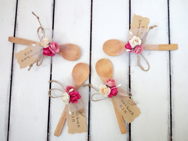 Wedding Favor Spoon Custom Wooden Spoons Personalized Etsy