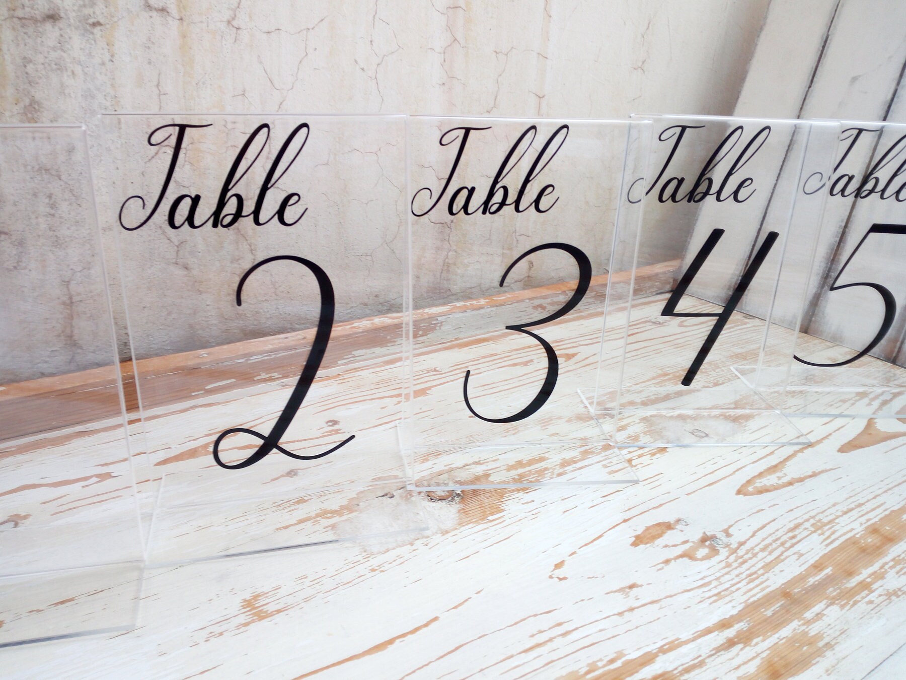Acrylic table number Custom wedding table decor Gold event Etsy