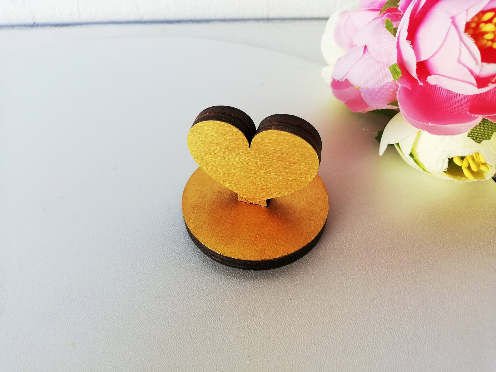 Table Number Holder Stand Heart Table Number Holders Gold Etsy