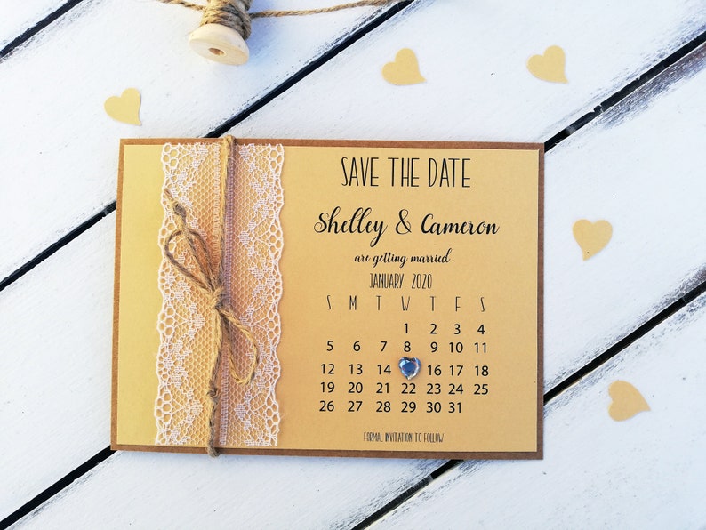 Save the date cards, Wedding invitations, Save the date cards and envelopes, Rustic save the date no picture, Wedding invite, Custom, Lace image 2