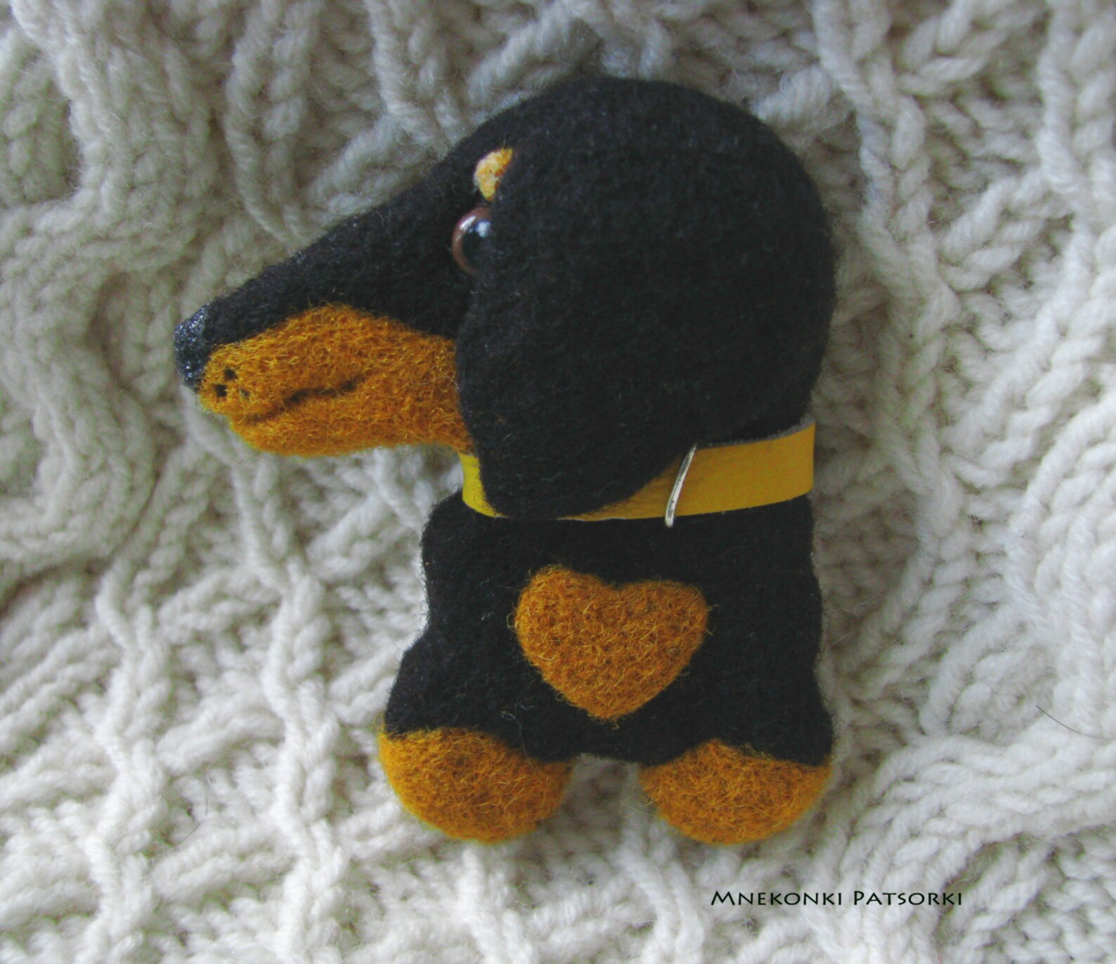 Dachshund Handmade Felt Brooch Made to Order Needle Felting Etsy