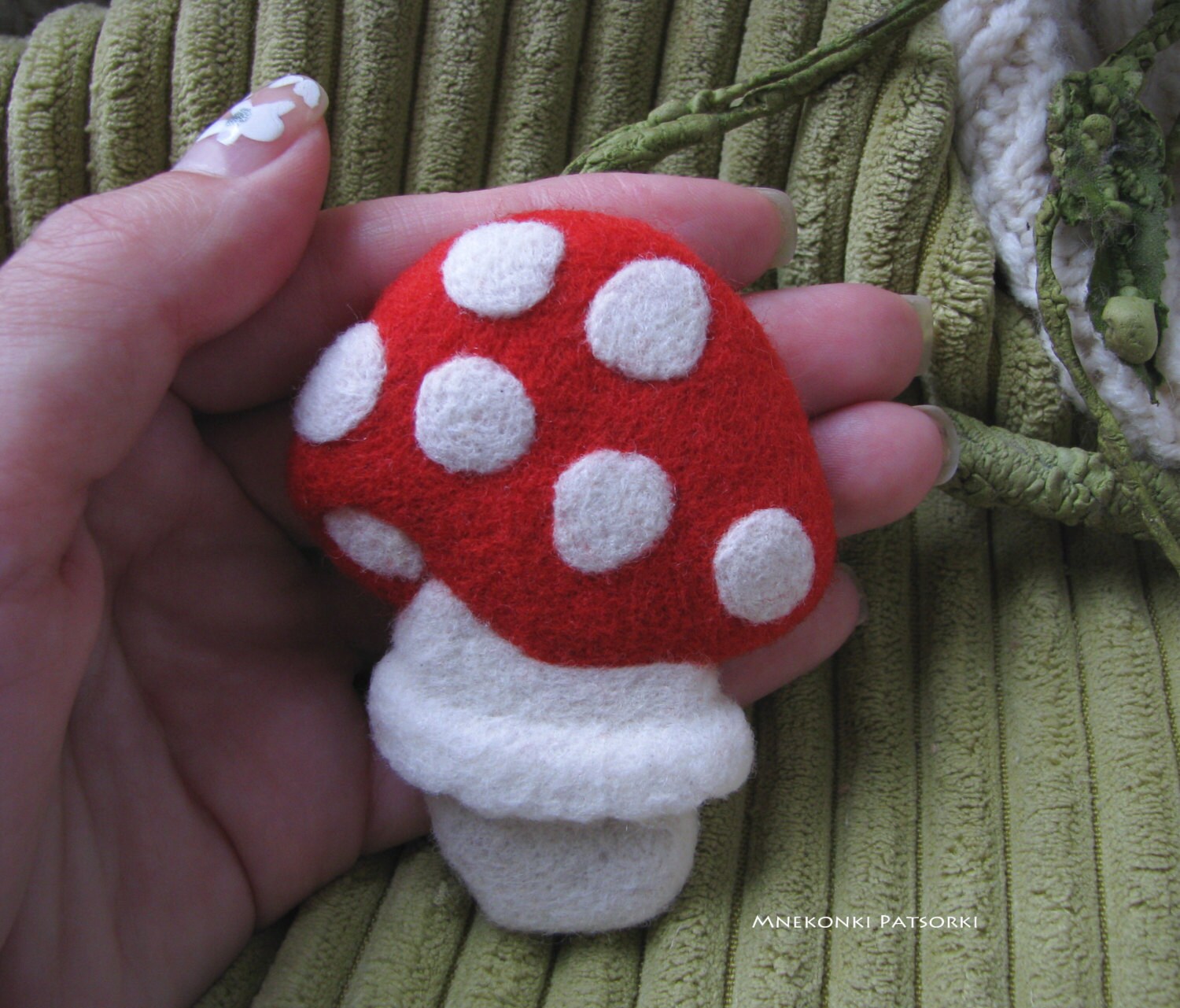 Fly Amanita Mushroom Brooch