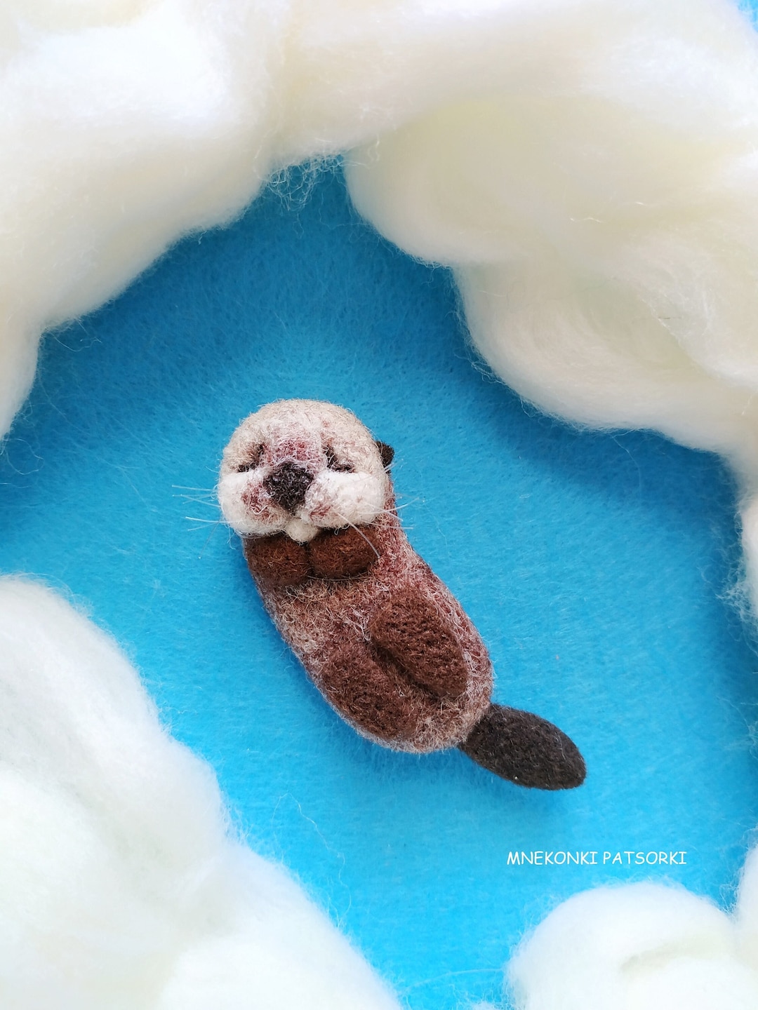 Sea Otter Pup Needle Felting Brooch Needle Felted Sea Otter Etsy