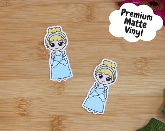 Cinderella Kawaii Girl Die Cut Stickers