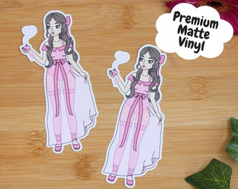 Love Witch Girl Die Cut Stickers