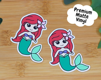 Little Mermaid Kawaii Girl Die Cut Stickers