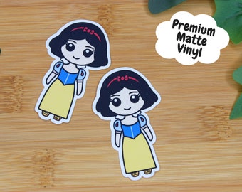 Snow White Kawaii Girl Die Cut Stickers