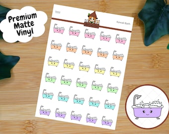 Kawaii Bath Icon Planner Stickers