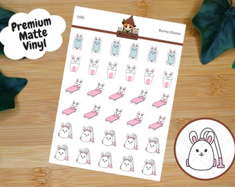 Bunny Chores Icon Planner Stickers