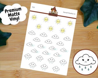 Kawaii Weather #1 Icon Planner Stickers